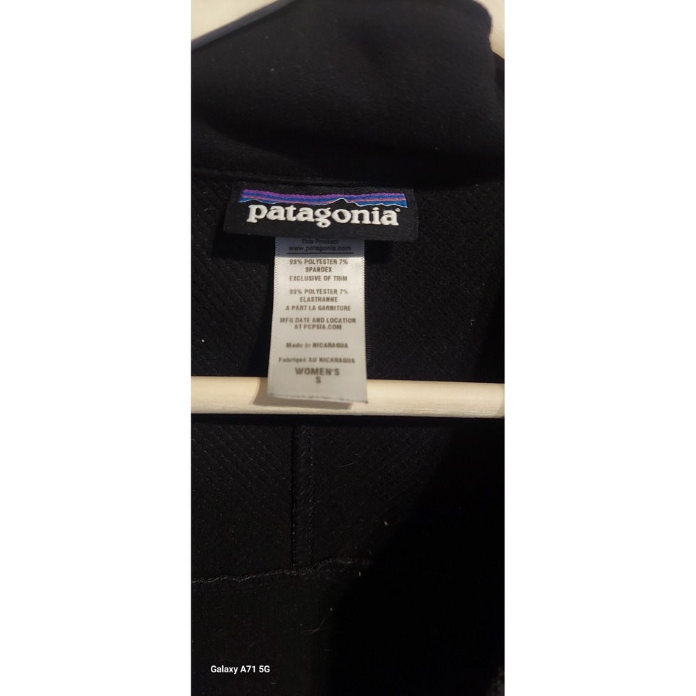 Patagonia Fleece Jacket Womens Small Black Full Zip Hike Workbox Company - Picture 6 of 7